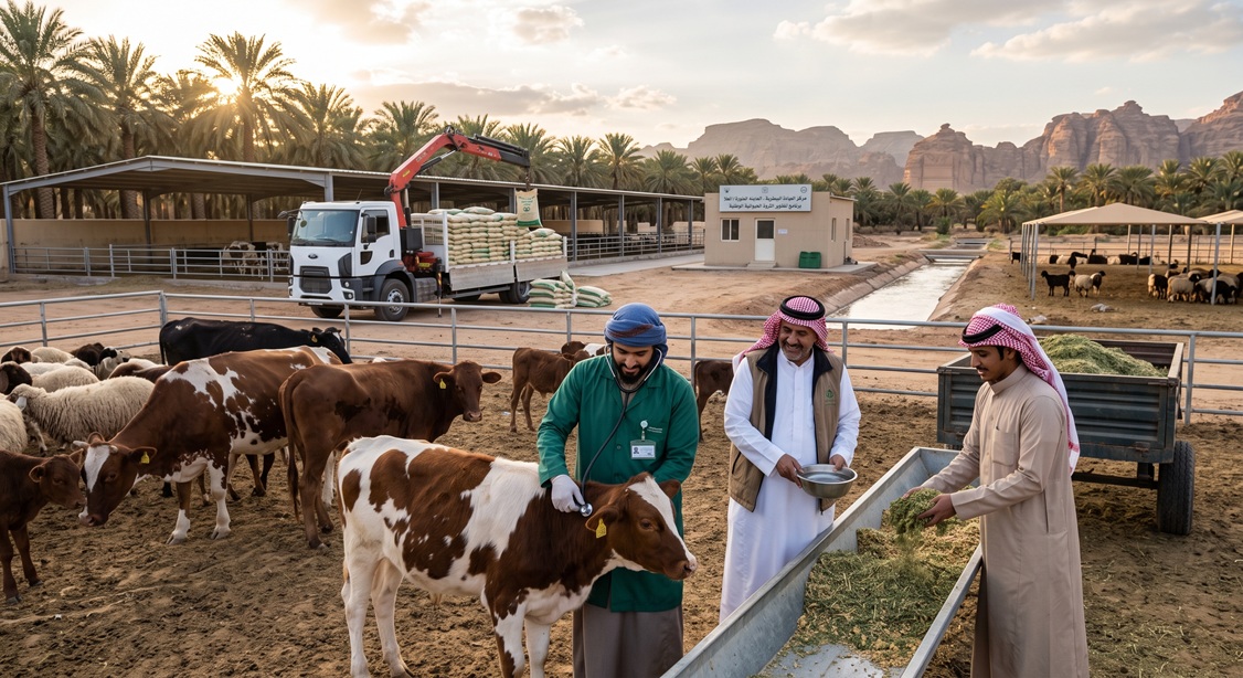 مشروع تربية المواشي والأعلاف والخدمات البيطرية